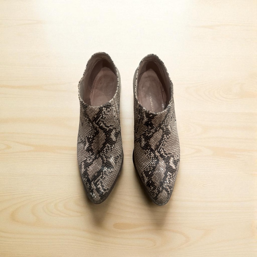 Anthropologie Snakeskin Patterned Women's Ankle Boots 6.5